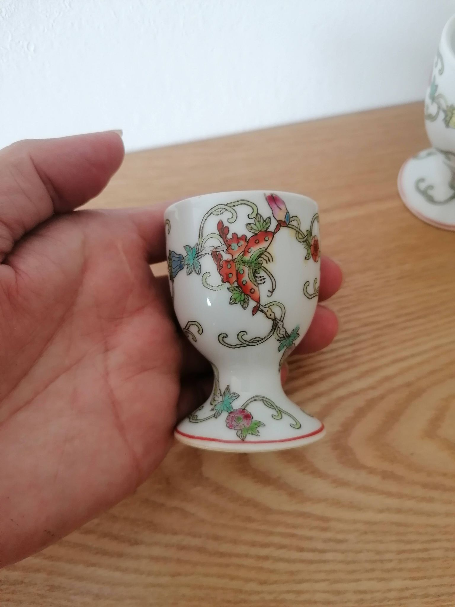 6 coquetiers chinois peint à la main