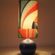 Handcrafted table lamp – Vintage ceramic and graphic design