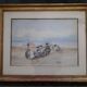Old painting from the 1920s depicting a seaside scene