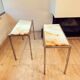Pair of Italian Console Tables in Marble and Chrome, 1970s