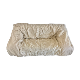 Light beige leather sofa Flou