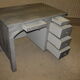 Desk painted in patinated grey and matte varnish circa 1940