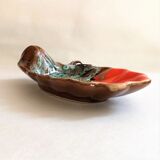 Butter dish with vintage Vallauris serving knife