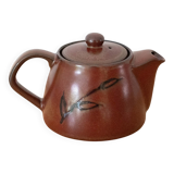 Ceramic Teapot, Flower Teapot, Brown Tea Pot, Alinea Fabrication Artisanale