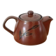 Ceramic Teapot, Flower Teapot, Brown Tea Pot, Alinea Fabrication Artisanale