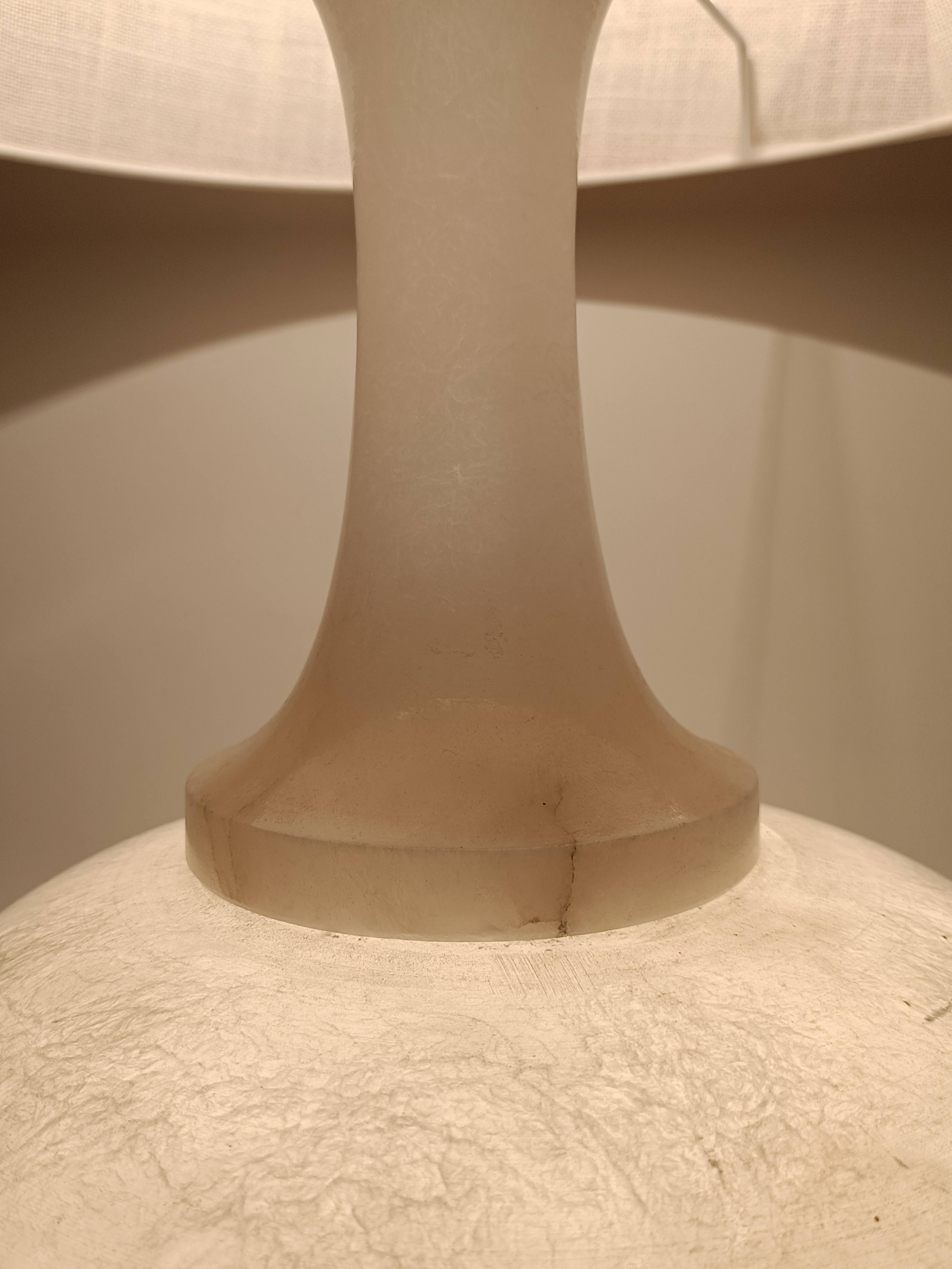 Vintage lamp from 1970 in alabaster - Italian lampshade