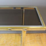 Chrome and gilded console by Romeo Riga around 1970