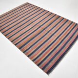 5x7 Faded Blue & Red Vintage Kilim Rug, Antique Home Decor 147x217Cm