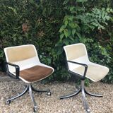 Pair of office chairs Modus Osvaldo Borsani edited by Tecno