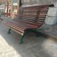 Banc de jardin ancien avec pieds en fonte