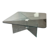 Vintage Ikea glass coffee table