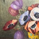 Still life with anemones, signed early 20th century