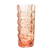 Vase rose géométrique style Art déco