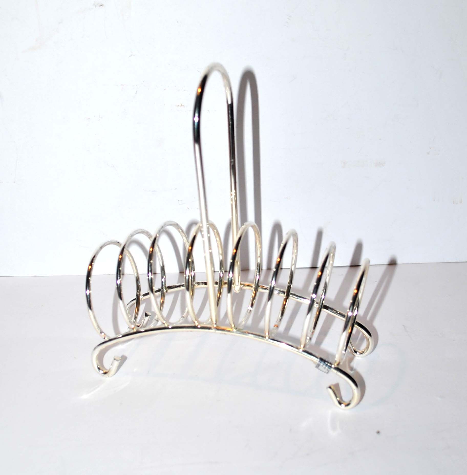 Vintage toast holder in silver metal BMF West Germany