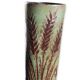 Vase rouleau fond vert midcentury, La Poterie PÉrigourdine