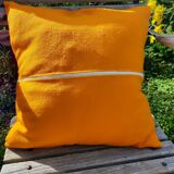 Housse de coussin péruvien jaune