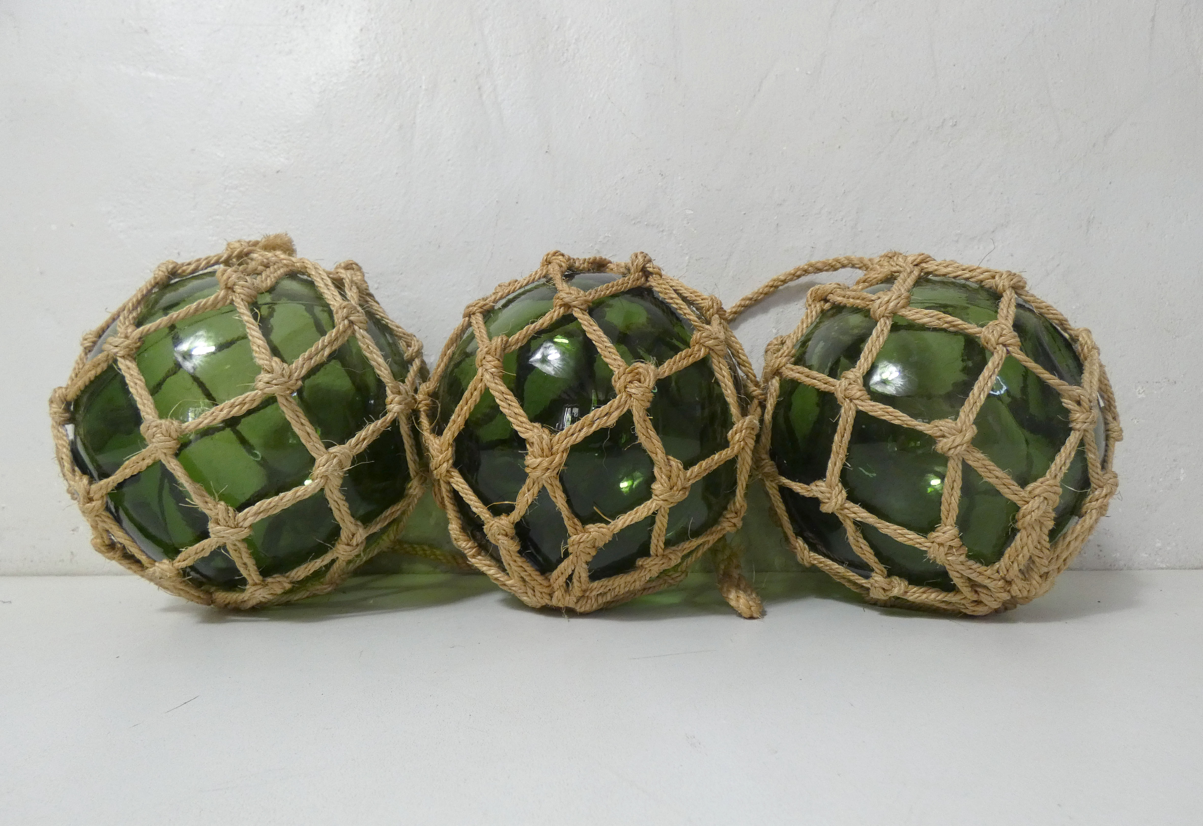 3 boules de verre flotteurs pour jardin aquatique vintage