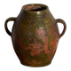 Ancient pot with two handles in glazed ceramic – Central Europe, around 1920