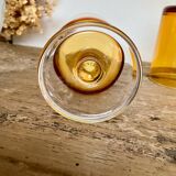 6 vintage LUMINARC amber glasses