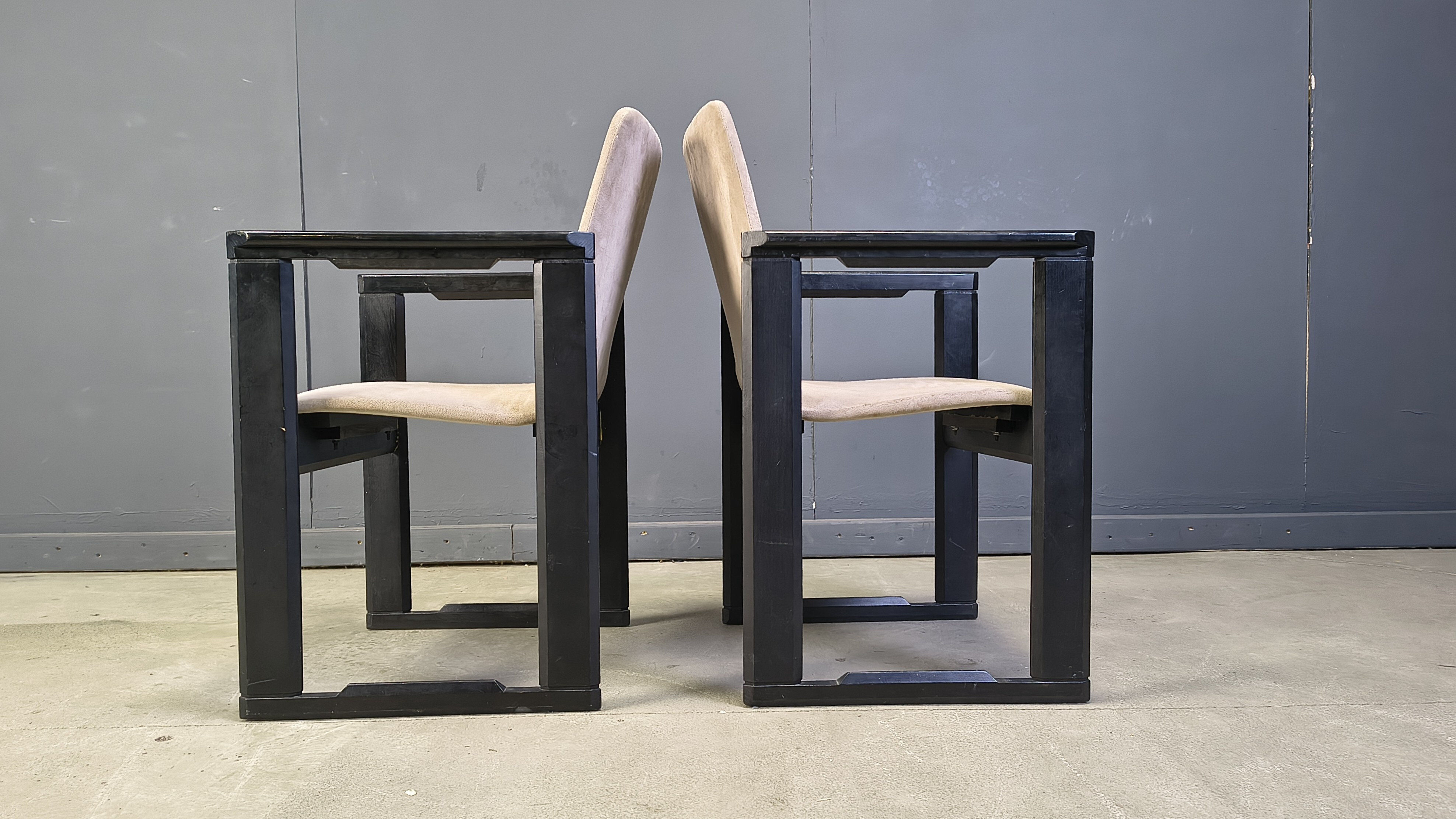 Set of 6 vintage dining chairs attributed to Tobia Scarpa, 1970s