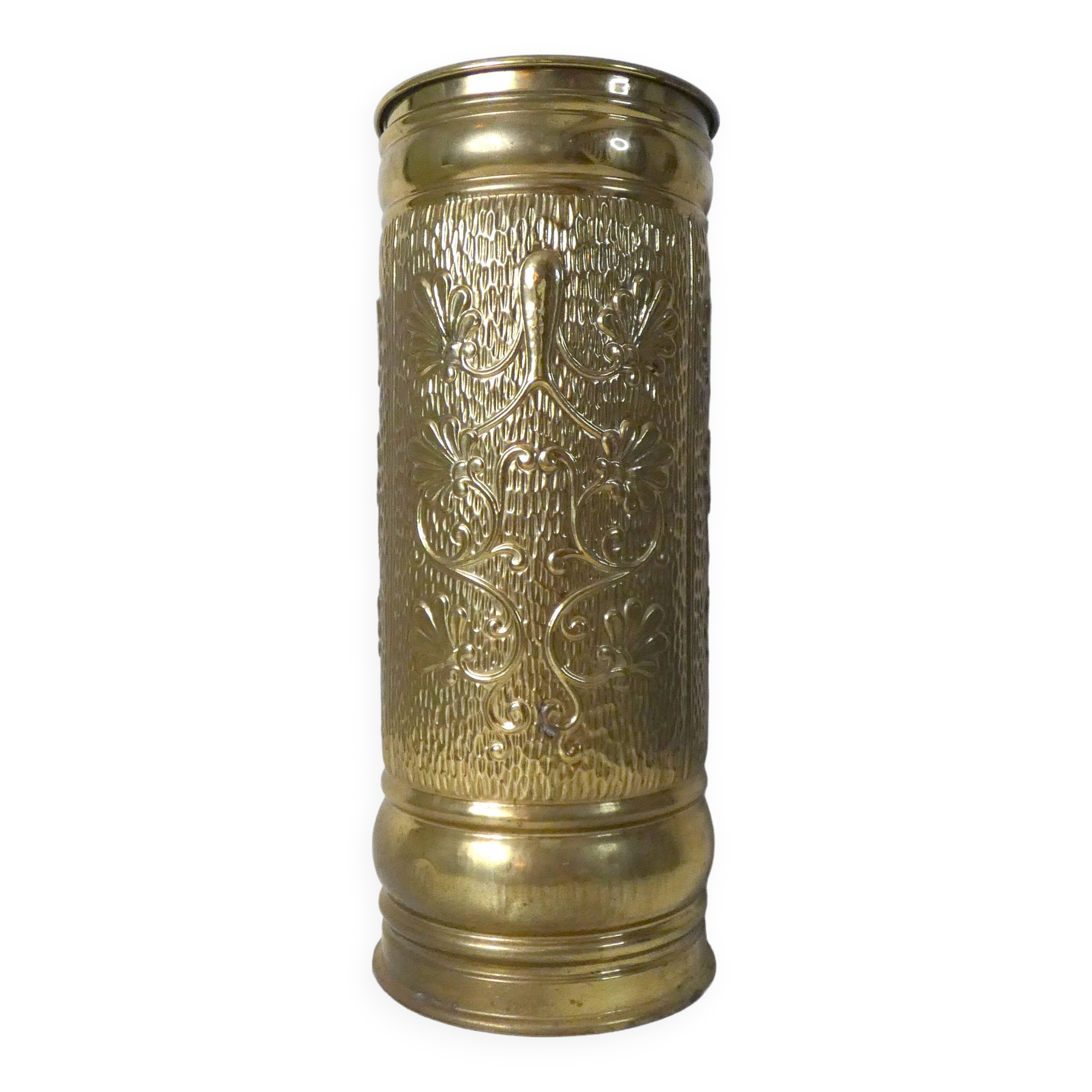 Old brass umbrella stand