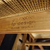 Set of 5 pine wood chairs by GM Mobler, 1960s