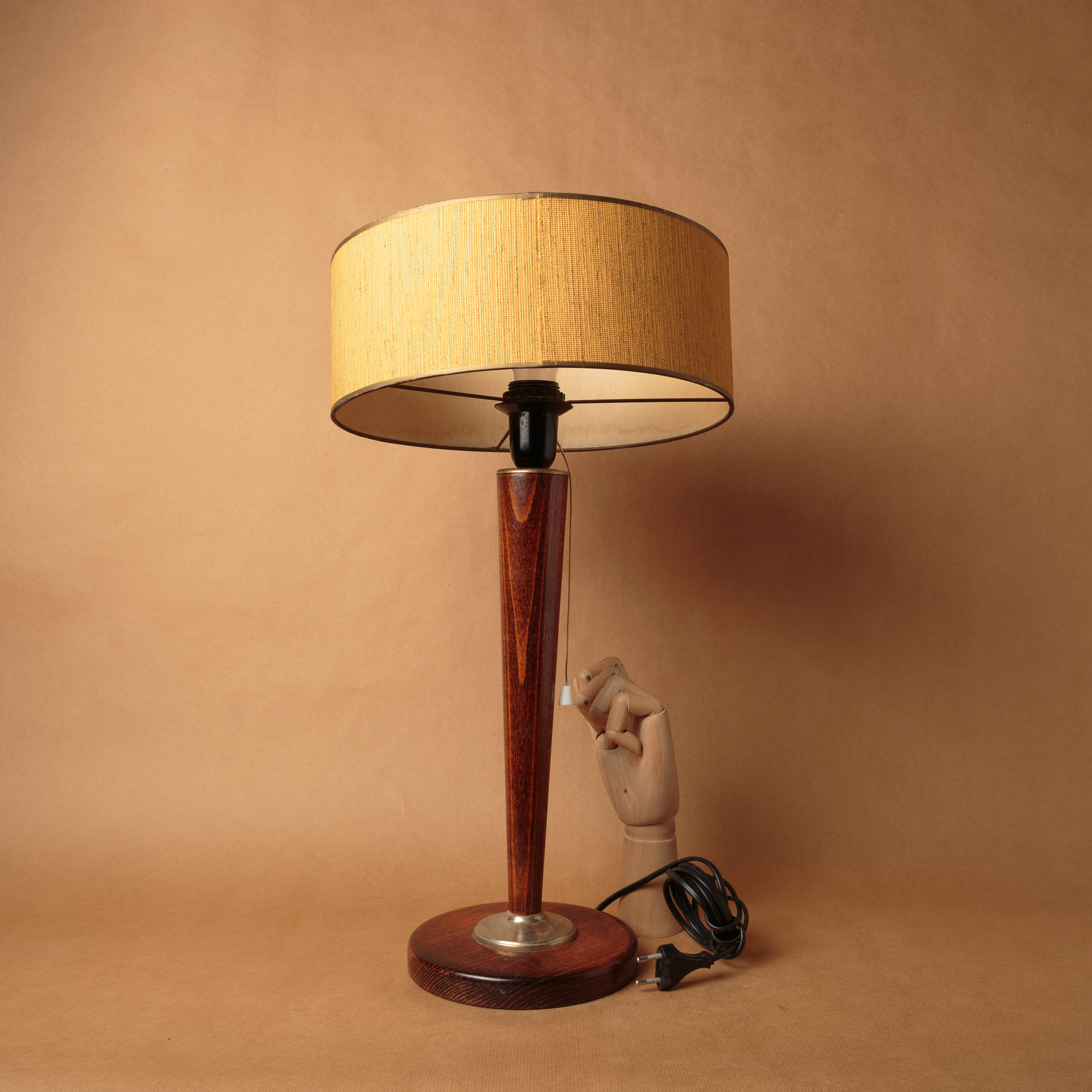 Desk lamp wood foot style mazda vintage 1950