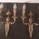 Pair of Louis XVI style sconces in gilded bronze