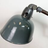 Industrial Grey Enamel Workshop Table Lamp from Siemens, 1950s