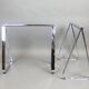 Table tréteaux en chrome