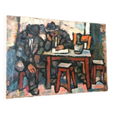 Oil on canvas by Ferruccio Ferri - 1930s - "Sleeping Men" from the Syracus period