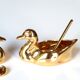 Pair of salt ducks in Limoges porcelain, 50s