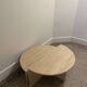 Table basse ronde en travertin, modèle pour Up&up, Italy, 1970s