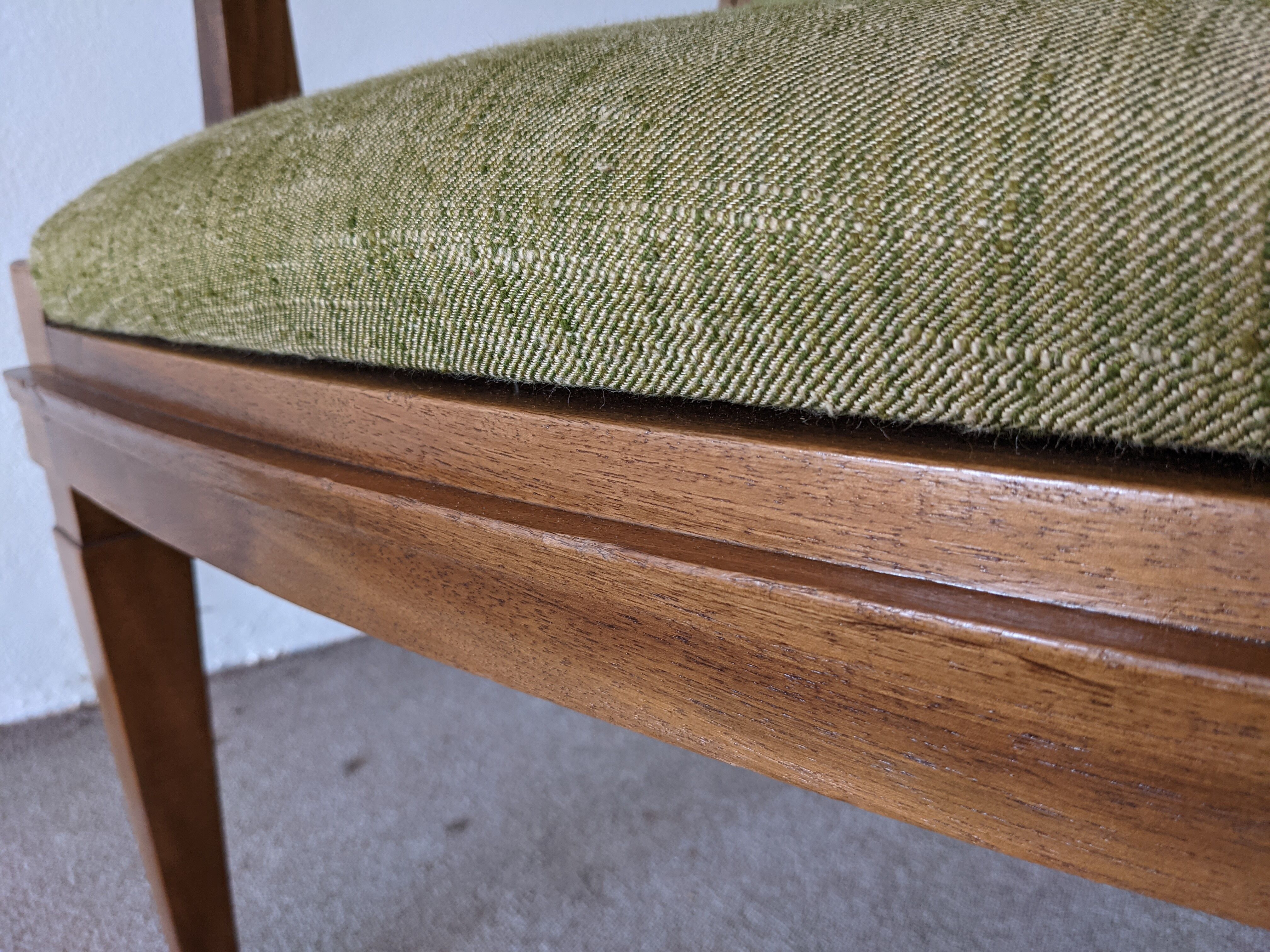4 walnut bridges armchairs