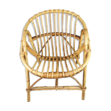 Children's rattan shell chair