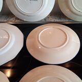 Old flat faience plates