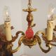 Lustre vintage Lucien Gau Paris en bronze