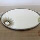 Plateau miroir rond, en métal chromé, art déco, années 30-40