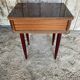 Antique Nightstand Lacquered Wood Drawer Mid-Century Vintage