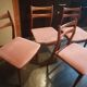 Lot 4 chairs Scandinavian teak 1960 fabric