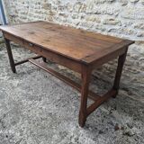 Extendable oak farmhouse table