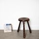 Twisted solid wood stool