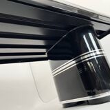 New York Desk in Black Lacquered Metal & Linoleum from Mauser, Germany, 1950