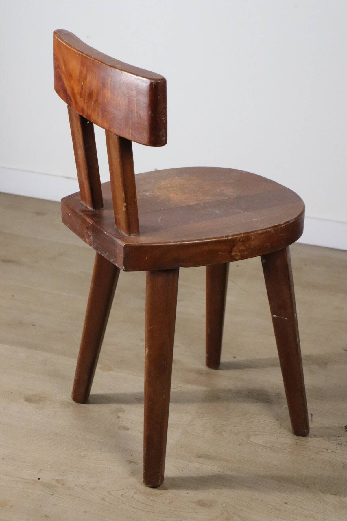 Chaise en acajou par Christian Durupt - Méribel - 1960