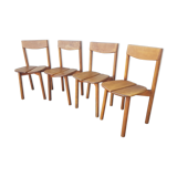 4 coffee bean chairs by Pierre Gautier Delaye