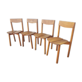 4 chaises grain de café par Pierre Gautier Delaye