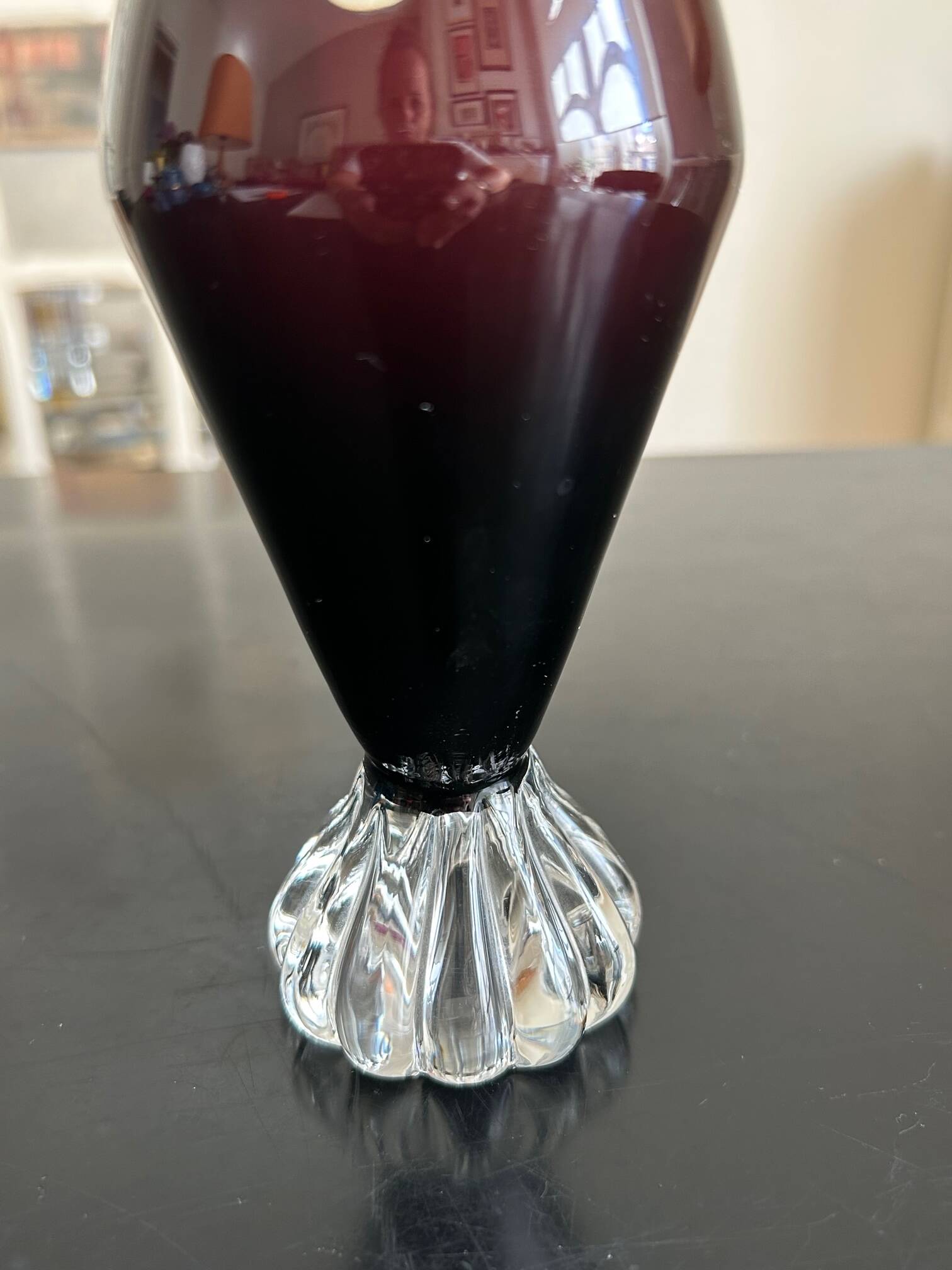 Italian glass vase 1960