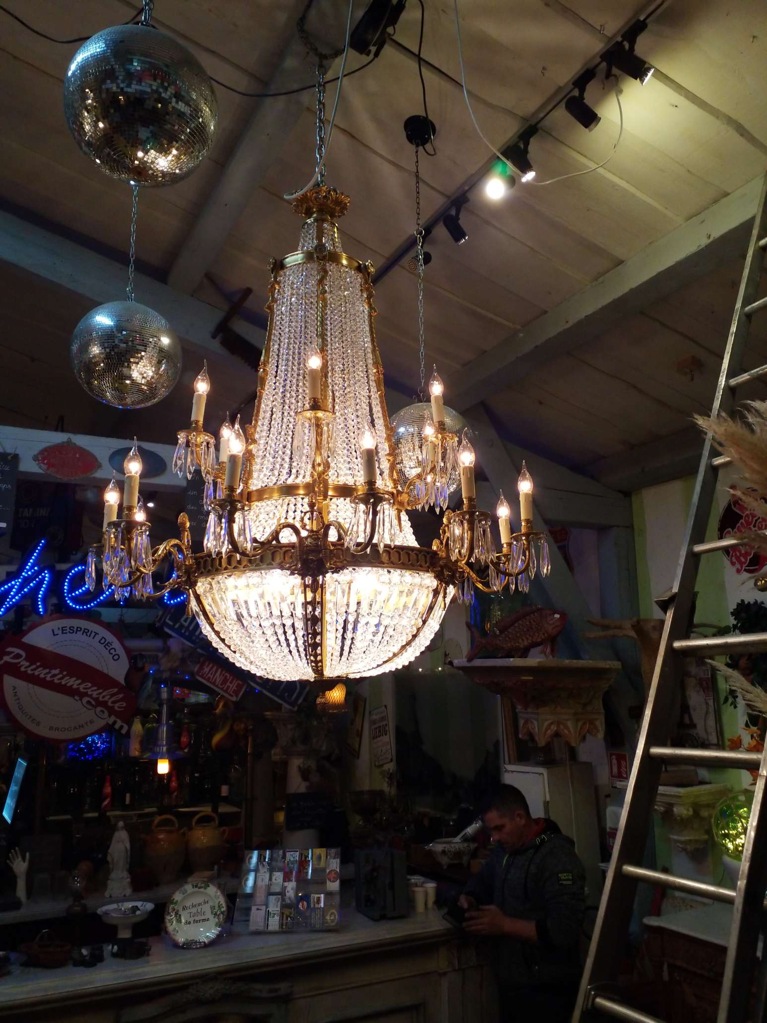 Chandelier with tassels