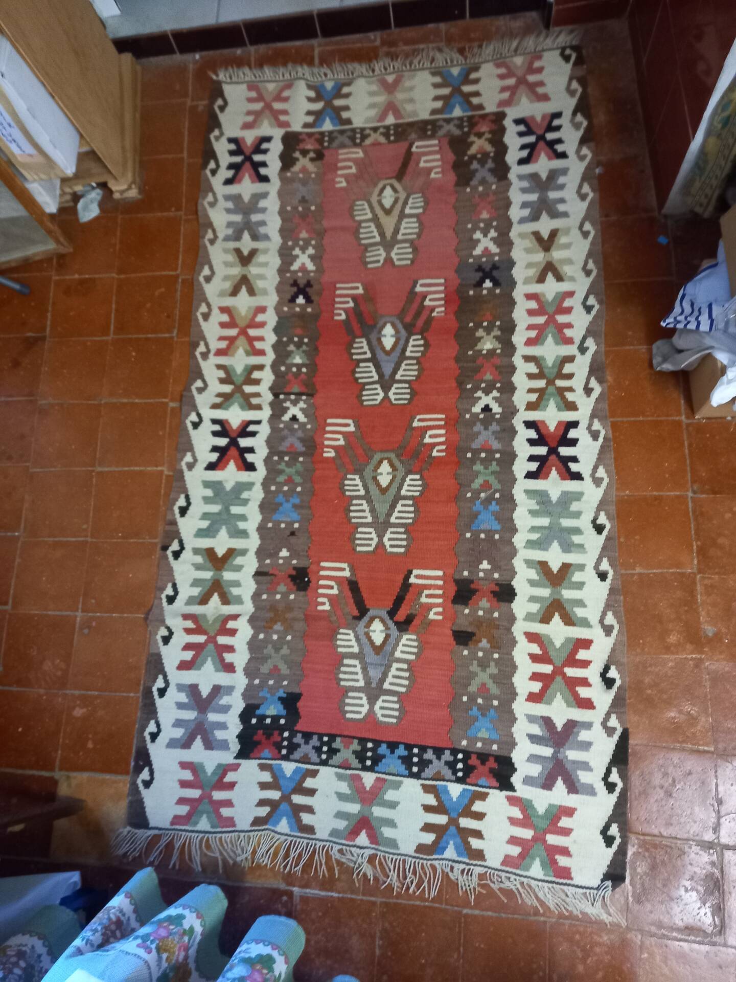 Ancient Kilim rug