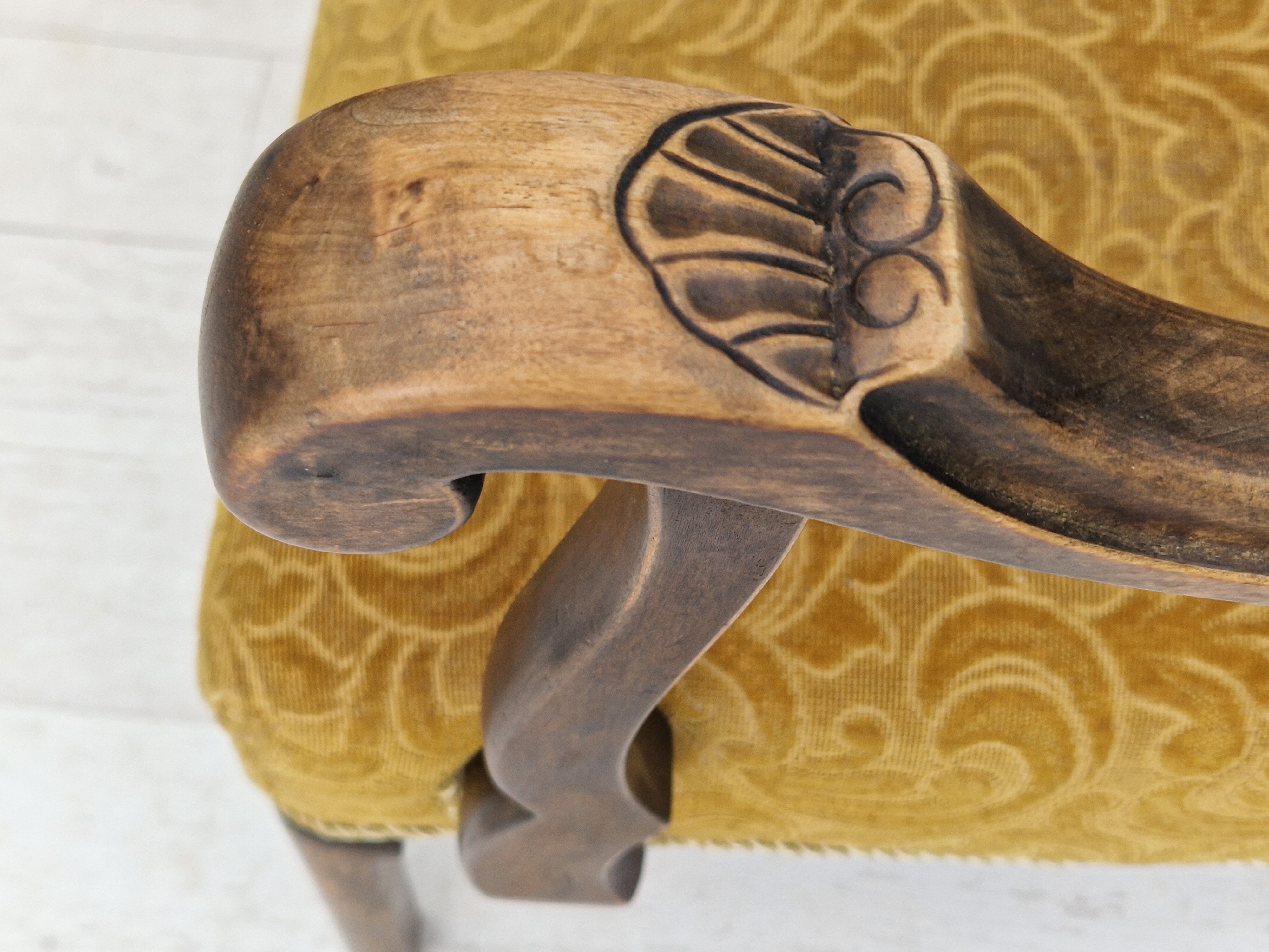 Fauteuil, tissu, bois de frêne, 1930